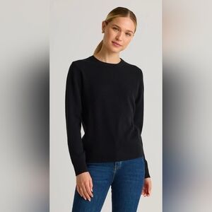 Quince Mongolian Cashmere Crewneck Black Sweater Size Medium